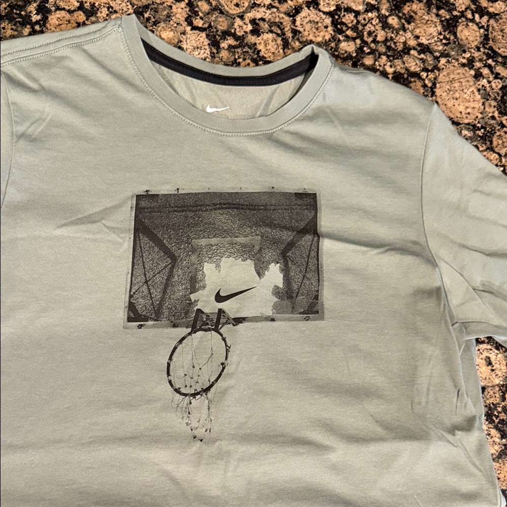 Nike moss green Basketball Hoop T-Shirt